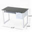 Bureau d'ordinateur en verre Ailey