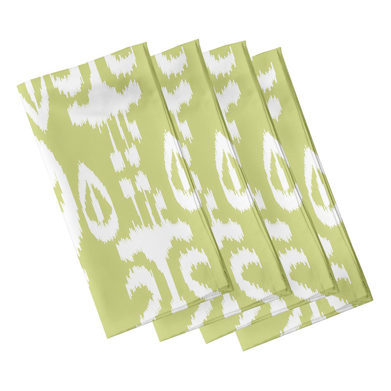Ensemble de serviettes 4 pièces Melchior Ikat, Vert