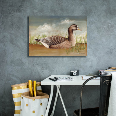 August Grove® 'White Fronted Goose' by David Carter Brown Canvas Wall Art