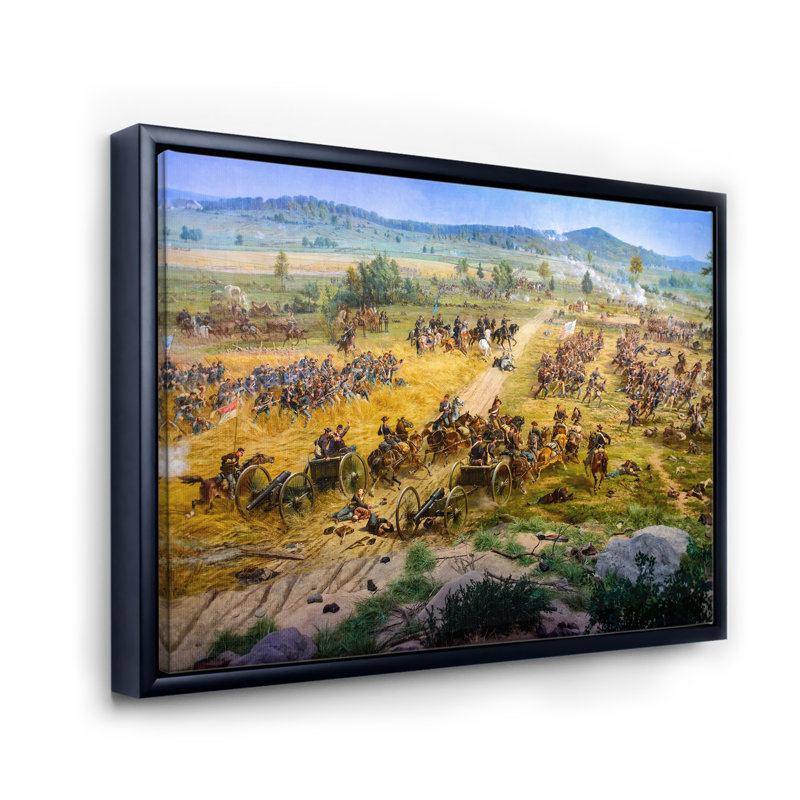 «Gettysburg National Military Park», reproduction sur toile flottante, H 30 po x l 40 po x 1,5 po, Cadre noir