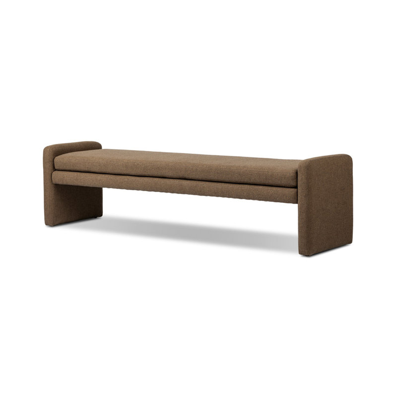 Serena Accent Bench, Brown, 19" H x 70" W x 18" D
