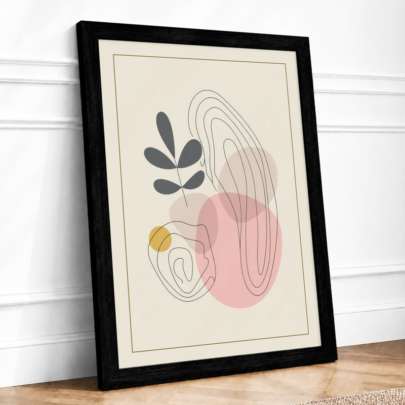 Organic Geometry Minimalist - Print, Black, A3 - 42.0 x 29.7 cm