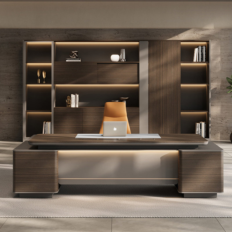 Bureau de direction en L 110,24 po, 29.92" H x 110.24" W x 78.74" D