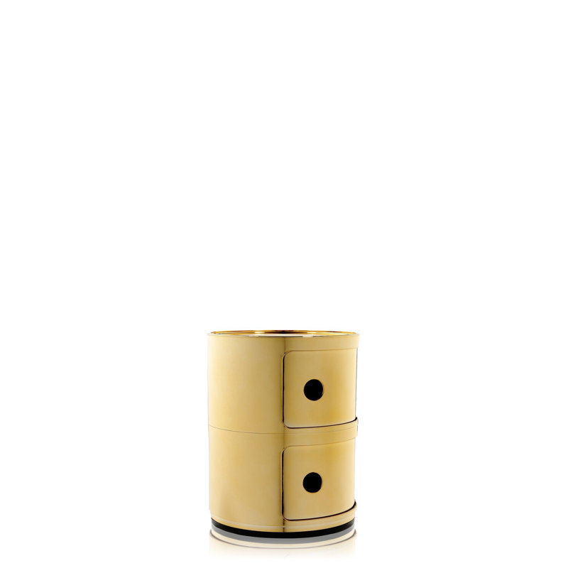 Precious Componibili Round Storage Modules, Gold, 2 Hi