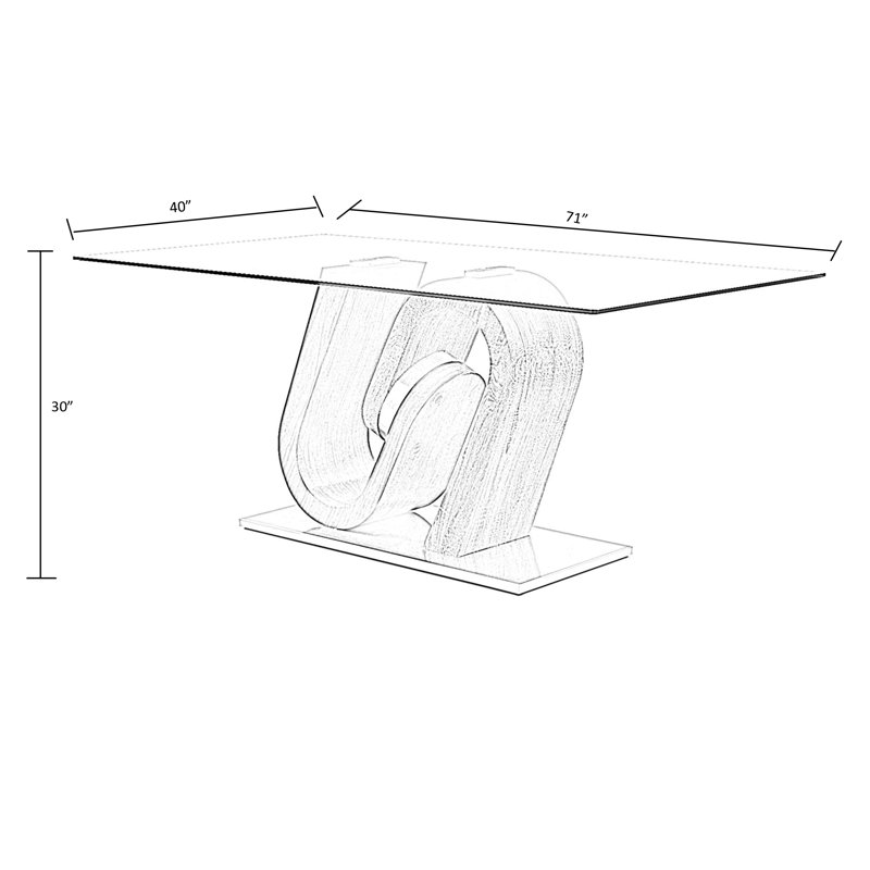 Allista Glass Top Dining Table