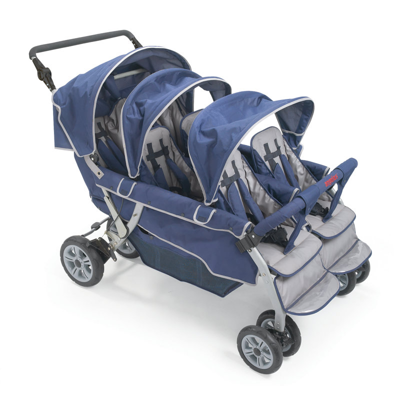 Steel Frame Six-Seat All-Terrain Folding Stroller