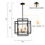 Lustre rectangulaire à 4 lumières-37315522