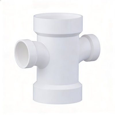 2 in. White PVC DWV Double Sanitary Tee Hub PVC Drain, Waste & Vent Fitting, (20 Pack)