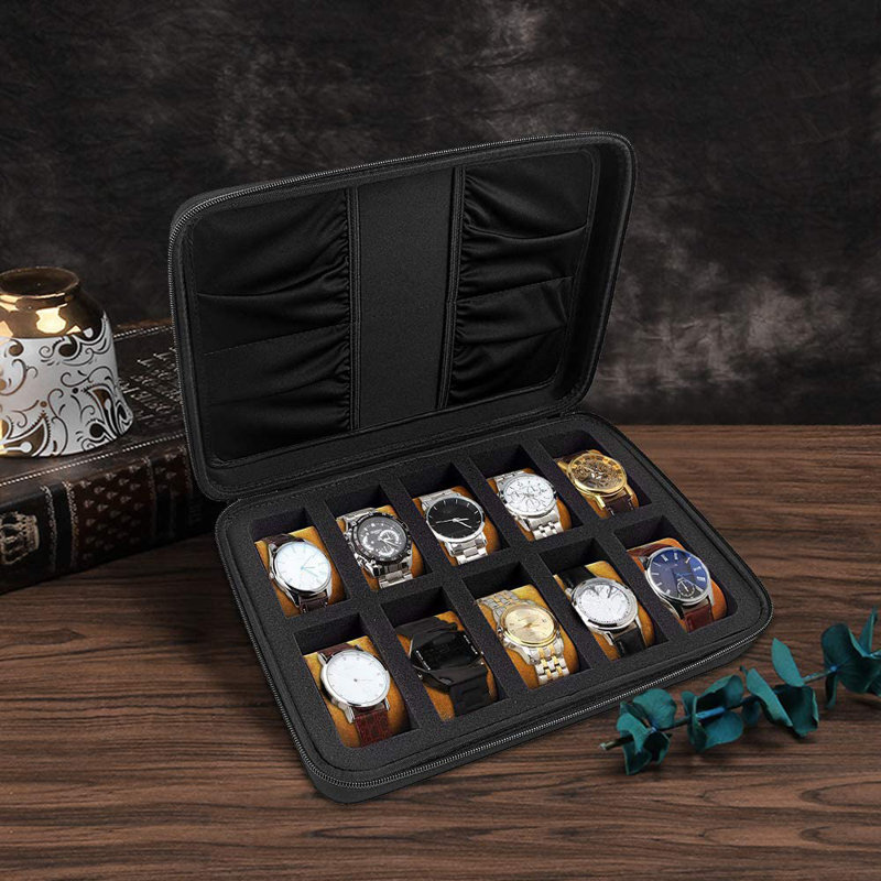 Boîte de rangement pour montre Santistevan, 10 fentes