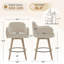 Tabourets de bar pivotants en chenille avec accoudoirs-382132032