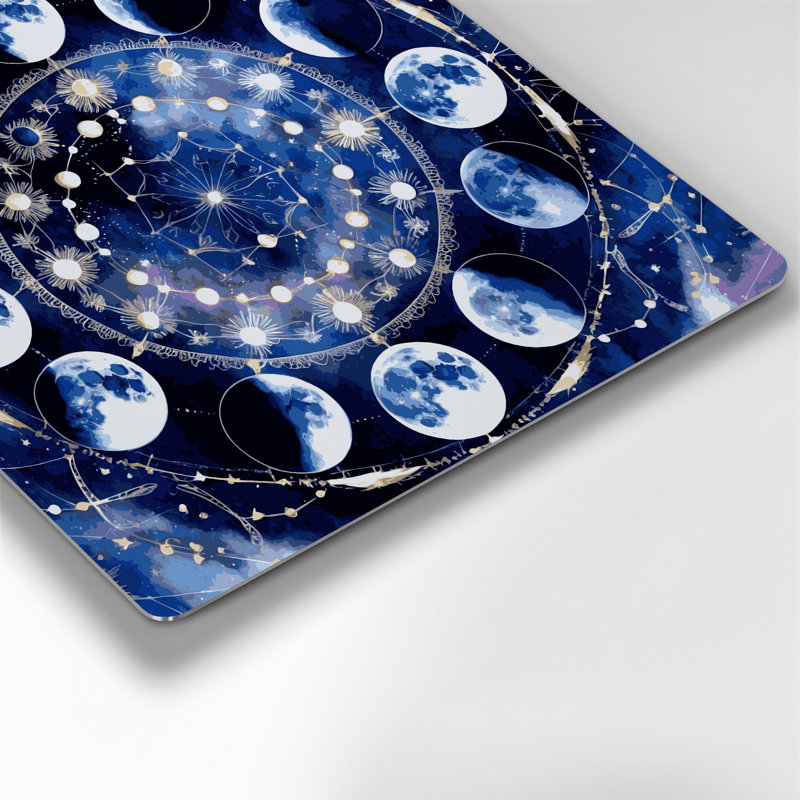 Art mural en métal bleu Space Space Phases