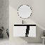 Meuble-lavabo mural 36 po, noir et blanc