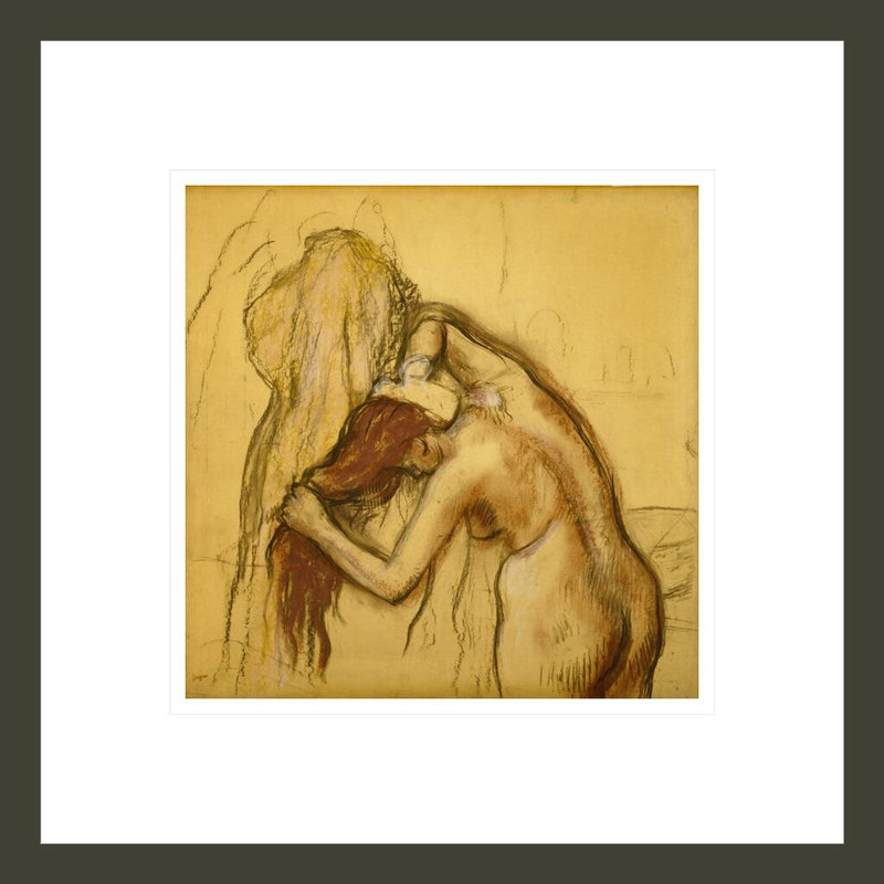Femme se séchant c. 1905 par Edgar Degas, impression giclée encadrée, H 13,75 po x l 13,75 po