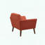 Méridienne Mid-Century moderne - capitonnée - pieds pacane-810612449