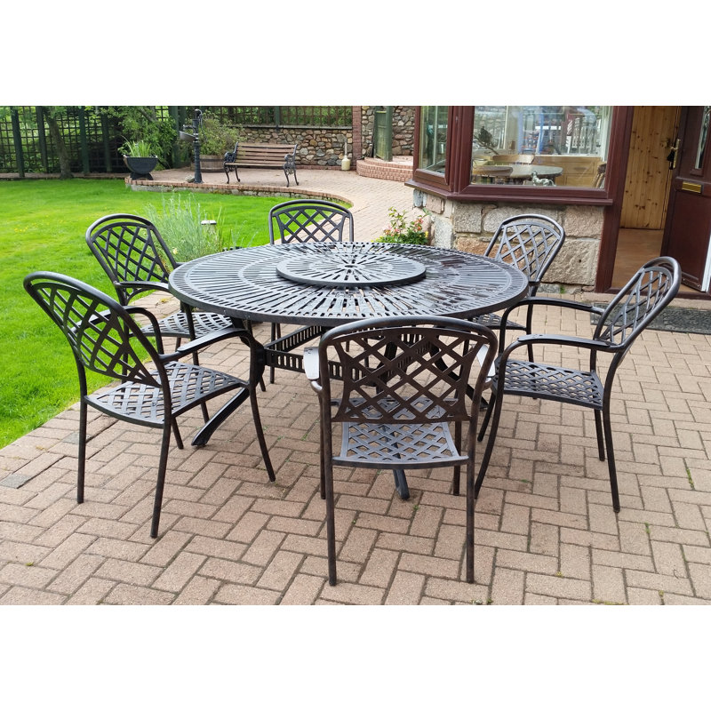 Broxden Elburn 6 Seater Dining Set with Cushions