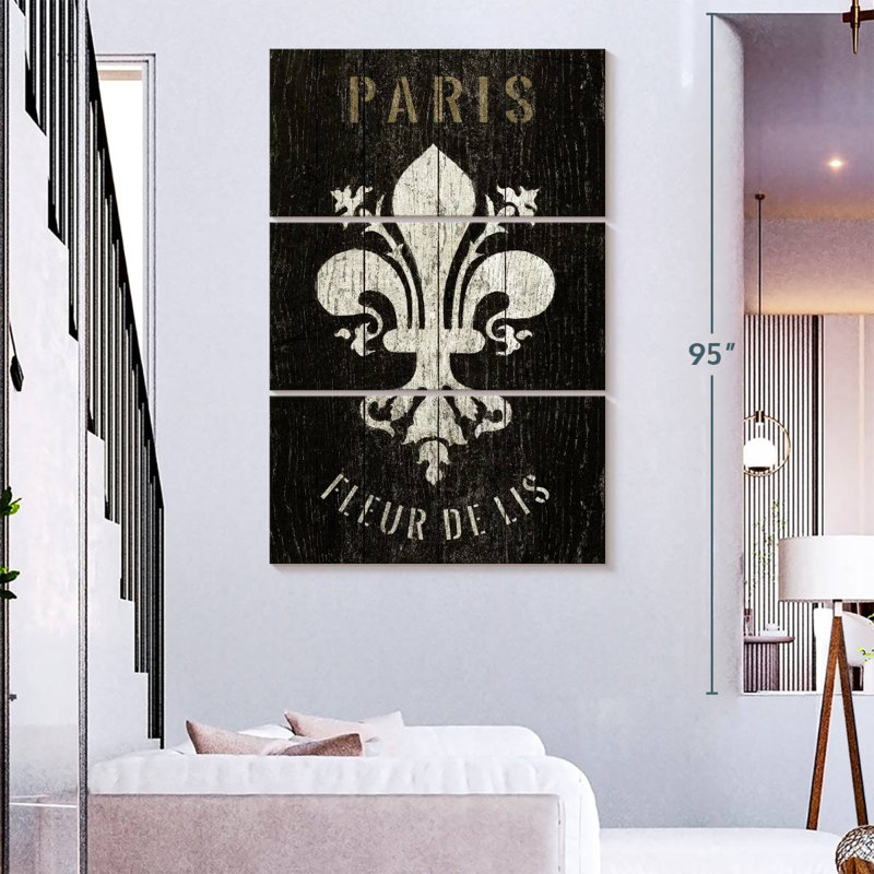 Kerner Refurbished Fleur De Lis, 74" H x 48" W