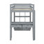 Lit mezzanine double avec grandes tablettes, bureau et lumière DEL, gris-660476638-660476635