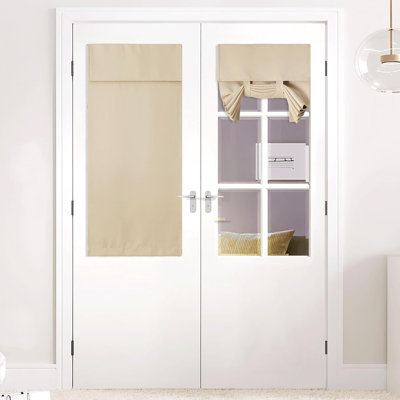 NICETOWN Blackout Small Door Curtain for Kitchen, Privacy Thermal Insulated Door Window Curtain for Classroom Window/Small Front Back Door/Office, 1 Panel