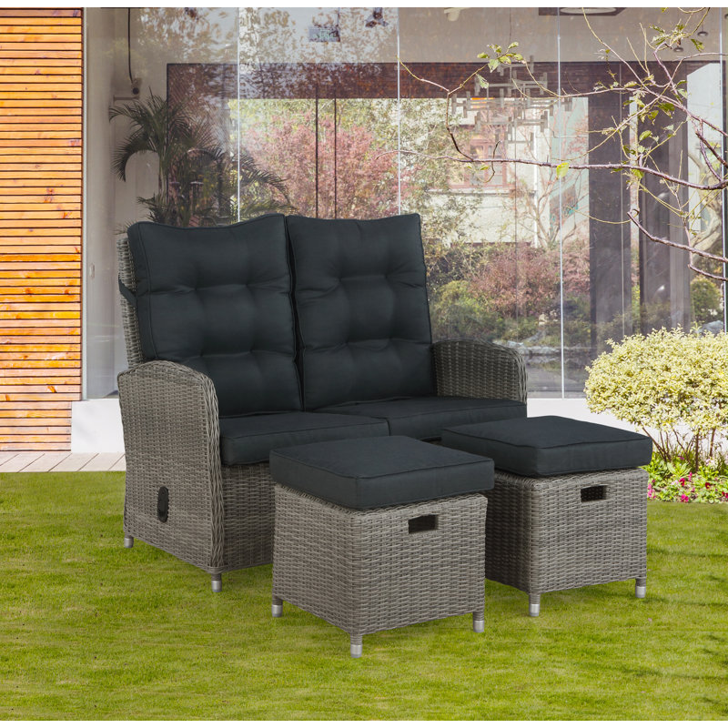 63.5cm Wide Loveseat with Cushions