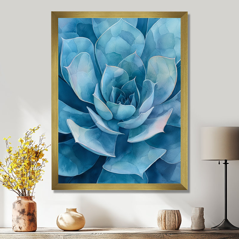 Luxora - art mural floral, H 20 po x l 12 po, Reproduction encadrée d'une seule photo, Doré