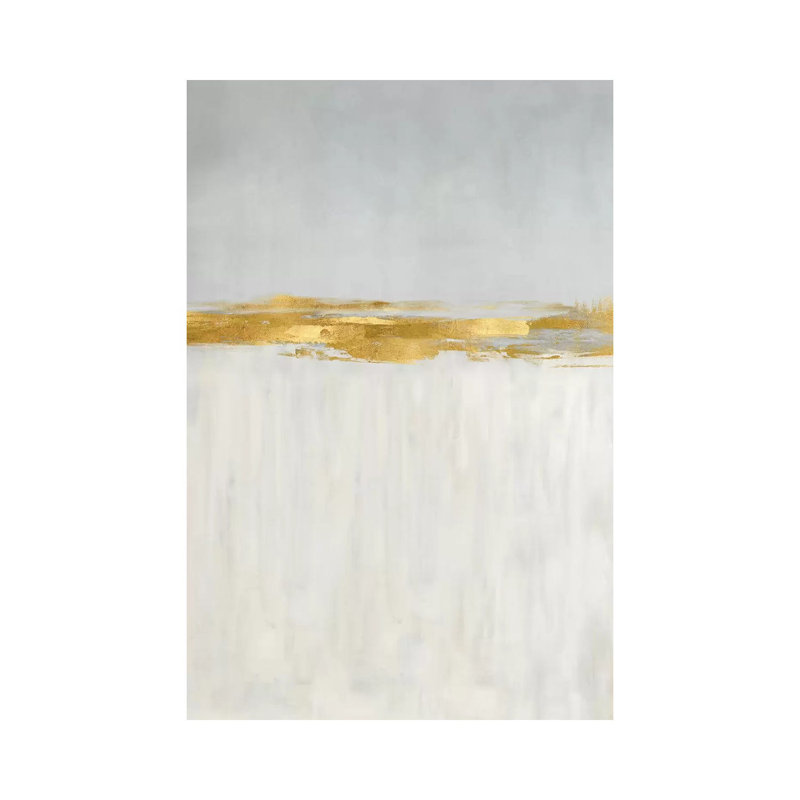 Linear Gold II - reproduction d'art murale - toile tendue, H 60 po x l 40 po, Toile tendue, Ne s’applique pas