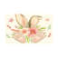 Housse de table à imprimé floral avec bordures festonnées 60 x 120 po Watercolor Bunny Ear