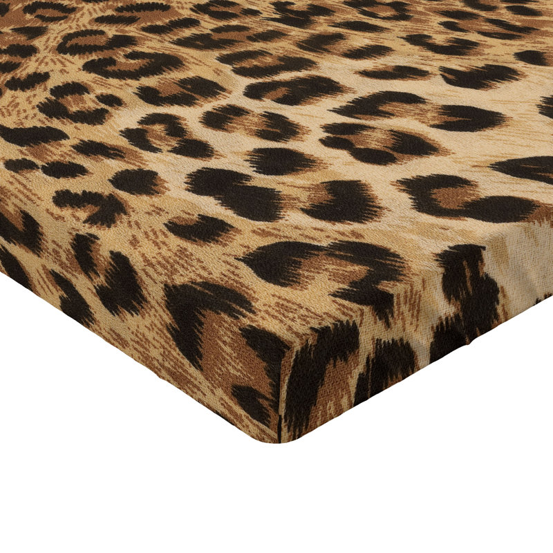 Ambesonne Christmas Fitted Sheet 2-Pack Tree Branches Bells, Queen Fitted Sheet, Pale Brown/Black Animal Print