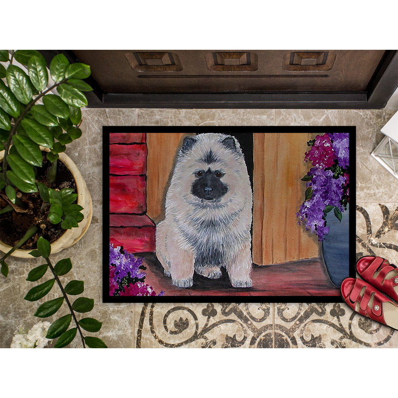Tapis de porte d’intérieur anti-dérapant keeshond, Rectangle 2 pi x 3 pi