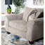 Fauteuil à dossier en tissu gris