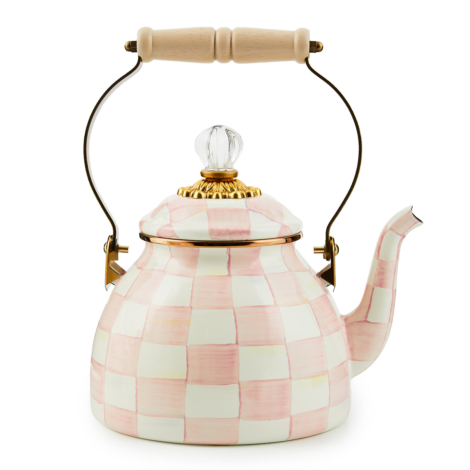 MacKenzie-Childs Rosy Check 3 Quart Tea Kettle & Reviews | Wayfair