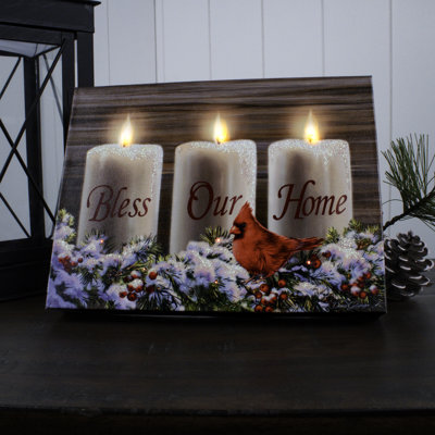 Toile de table illuminée 8 x 6 Bless Our Home Christmas