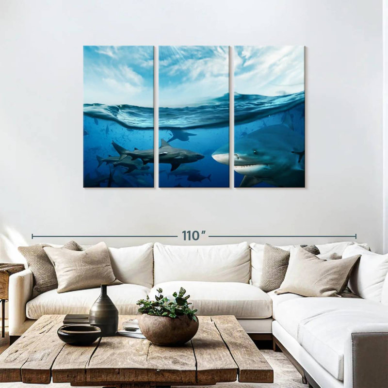 Brampt Shiver Of Sharks Sunshine, 48" H x 74" W