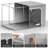 Sorbus Stackable Storage Bins, Fabric Organizer Bags with Window and Handles for Kids and Adults, 6Pk, Gray-109849214