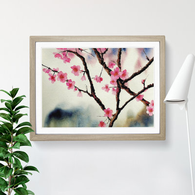 Cherry Blossom Watercolour Flowers Vol.4 - Framed Print