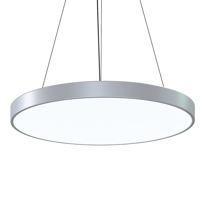 Pi 1 - Light LED Pendant, 2.25" H x 29.5" W x 29.5" D, Bright Satin Aluminum, 3000K