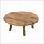Table basse ronde en bois d'acacia massif 35,6 po - Aspect naturel pour le salon Sous-sol