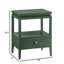 Table de chevet 1 tiroir Vintage Green Idée de cadeau-1549336395