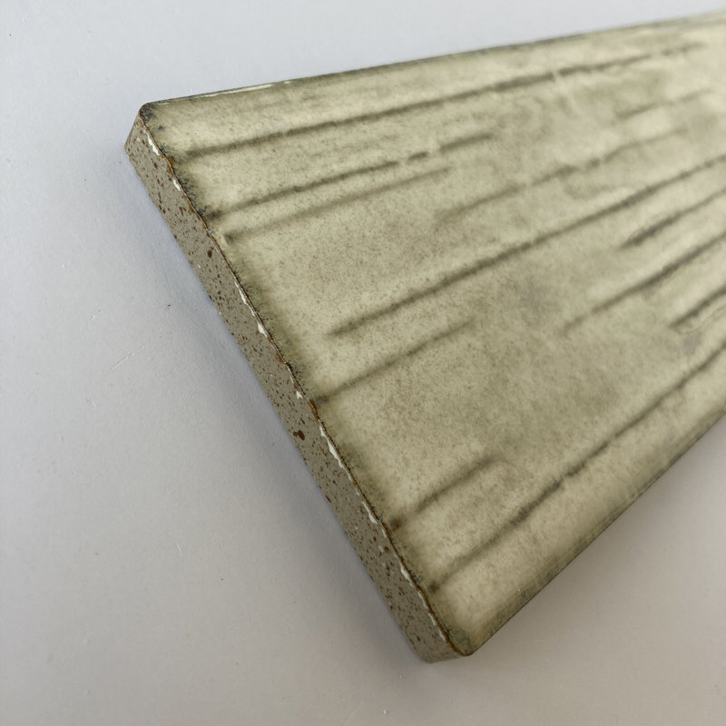 Corteza 3" x 9" Ceramic Vintage Subway Tile, Whitewash