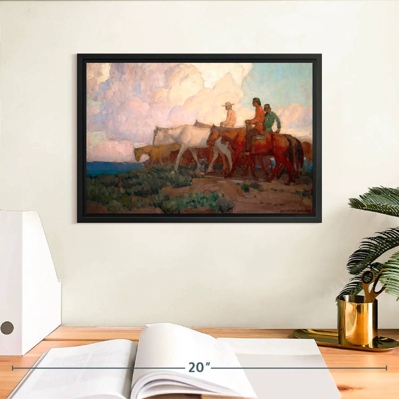 Navajo Range Riders, 13" X 9", Floating Frame Black
