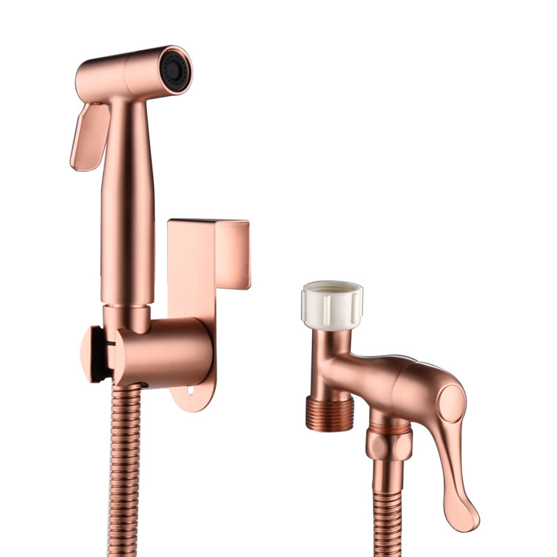 Bidet pulvérisateur pour toilette, pulvérisateur de couches en tissu à main, Rose Gold