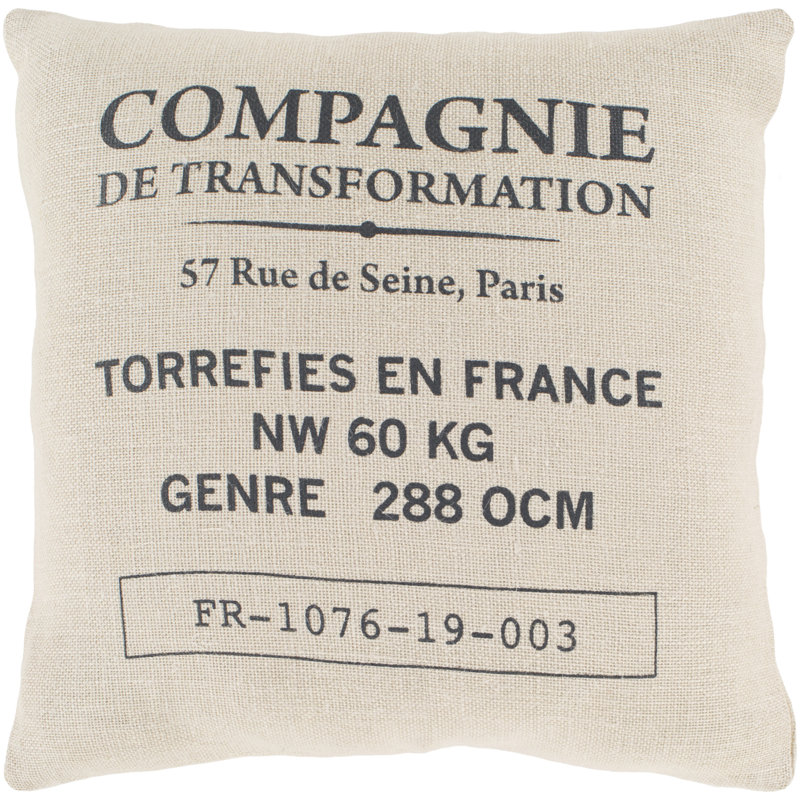 Circa Throw Pillow, 18" x 18", Pillow Cover