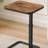 Adjustable TV Tray Table, Flip Top C-Shaped Side Table with Metal Frame
