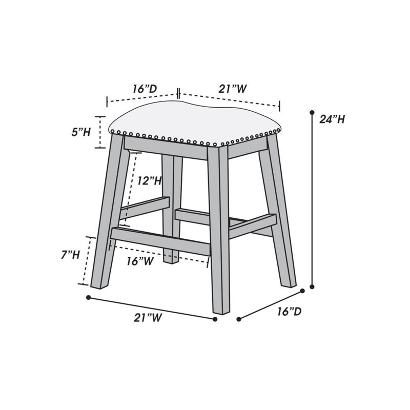 Tabouret de comptoir de salle à manger Jahsai