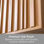 Armoire murale moderne à 2 portes avec lattes Modern, armoire à pharmacie flottante de 0,6 po d'épaisseur avec tablettes réglables, rangement au-dessus de la toilette pour salle de lavage, chêne naturel