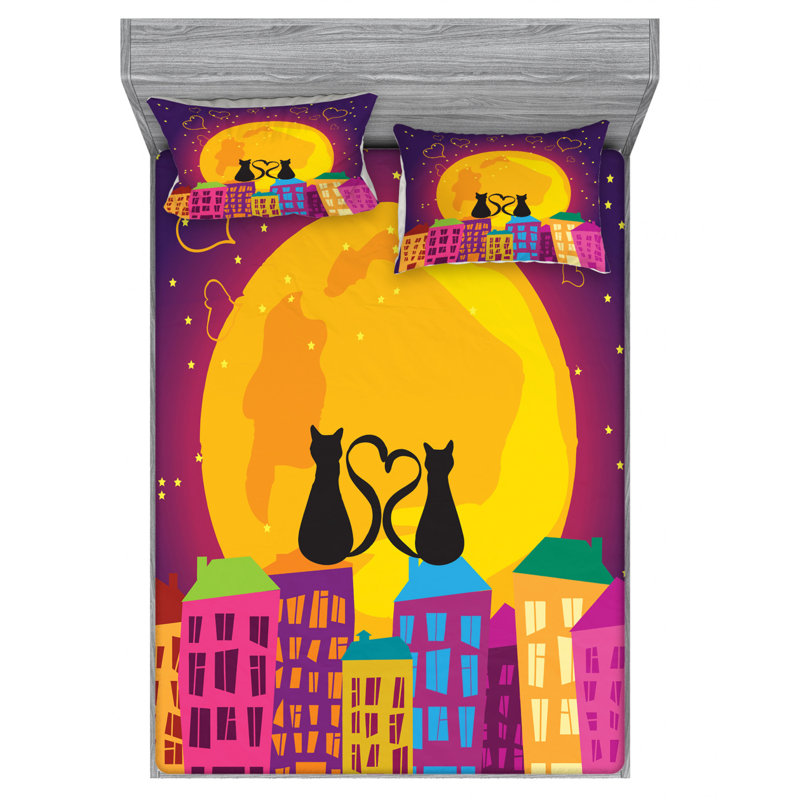 Microfiber Sheet Set, Queen Sheet Set with Fitted Sheet