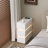 Modern Narrow 3 Drawer Nightstand with LED Lights & Wireless Charging Station  for Small Spaces-737519084