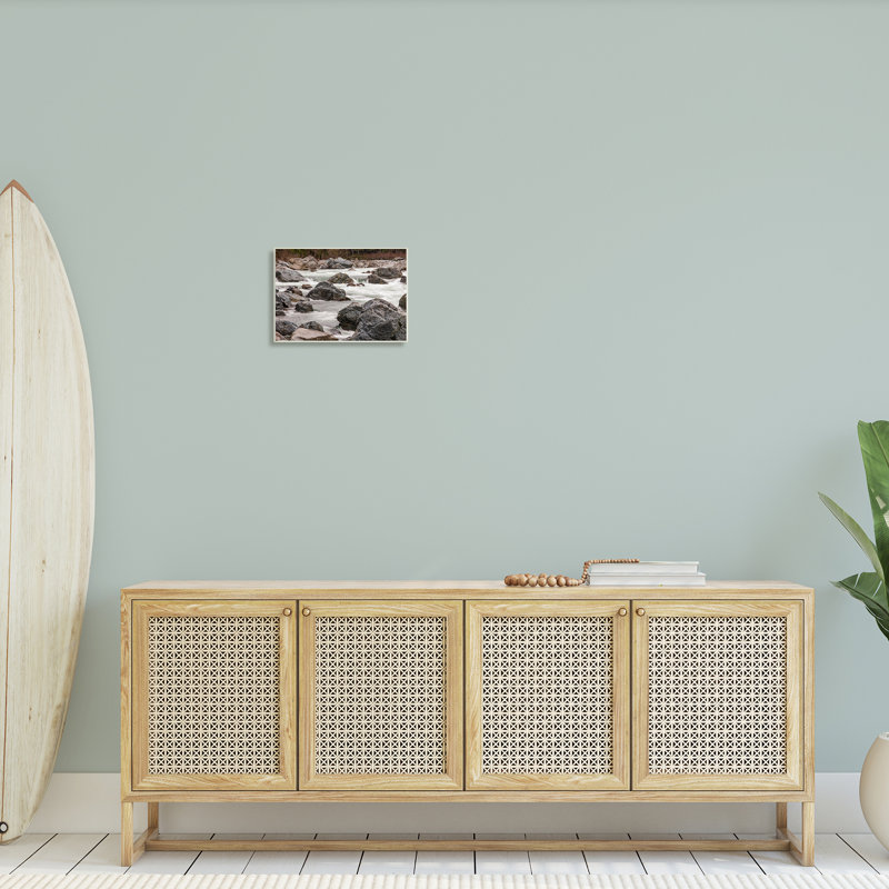 Rocky River Stream, eau qui coule, terre, par Matheson 935, H 10 po x l 15 po x P 0,5 po, Plaque murale