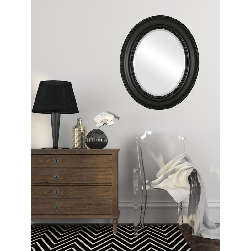 Miroir d'appoint Schillinger, H 35 po x l 29 po, Noir mat