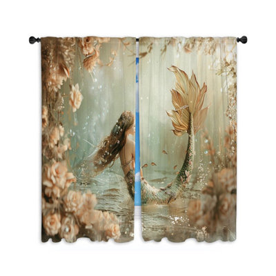 Plain Weave Muslin Room Darkening Curtain Pair