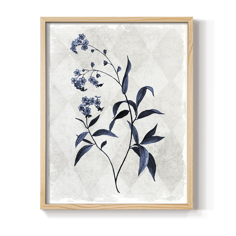 Harlequin Botanical I, reproduction encadrée - bois massif, Naturel, H 21 po x l 17 po